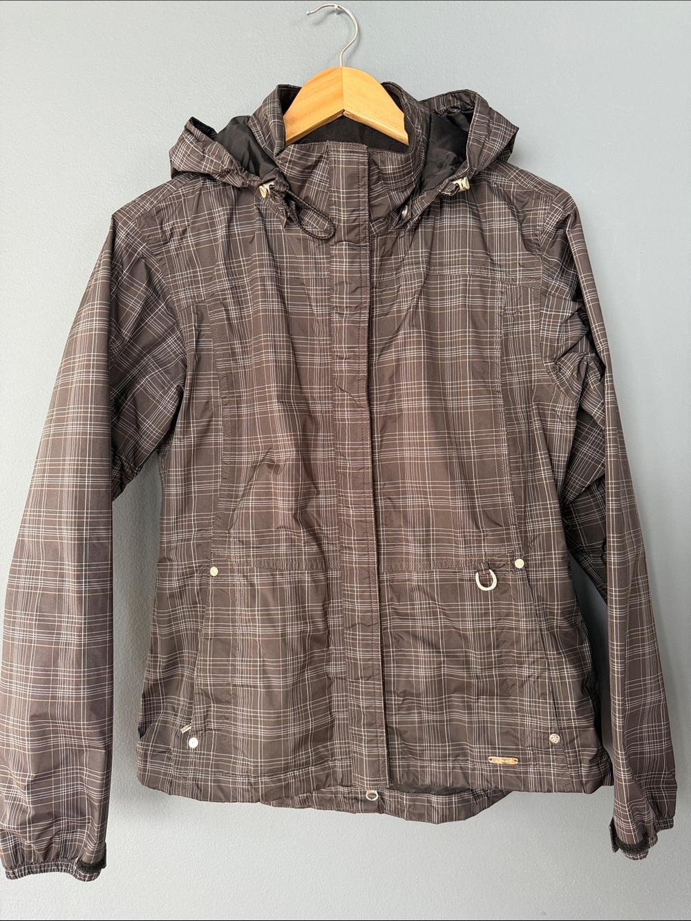 Ariat Plaid Hooded Women's Waterproof Jacket - Medium